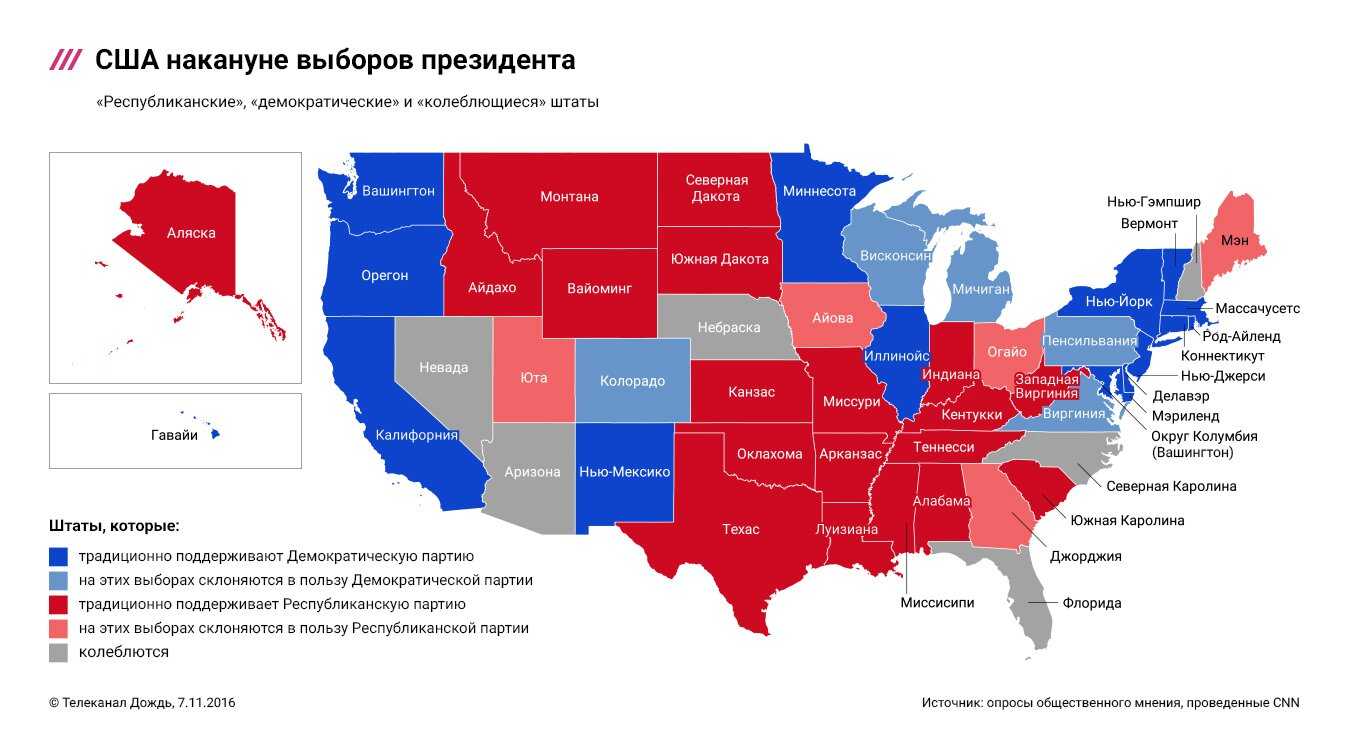 какие штаты в сша